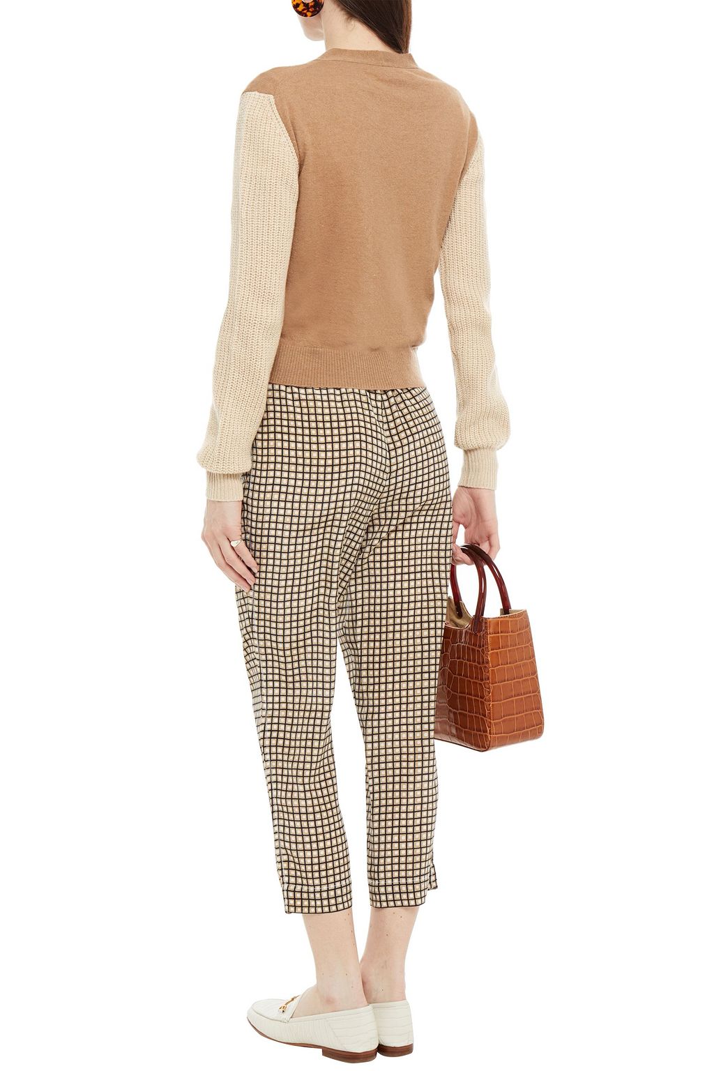 MARNI Ribbed-paneled cashmere-blend cardigan