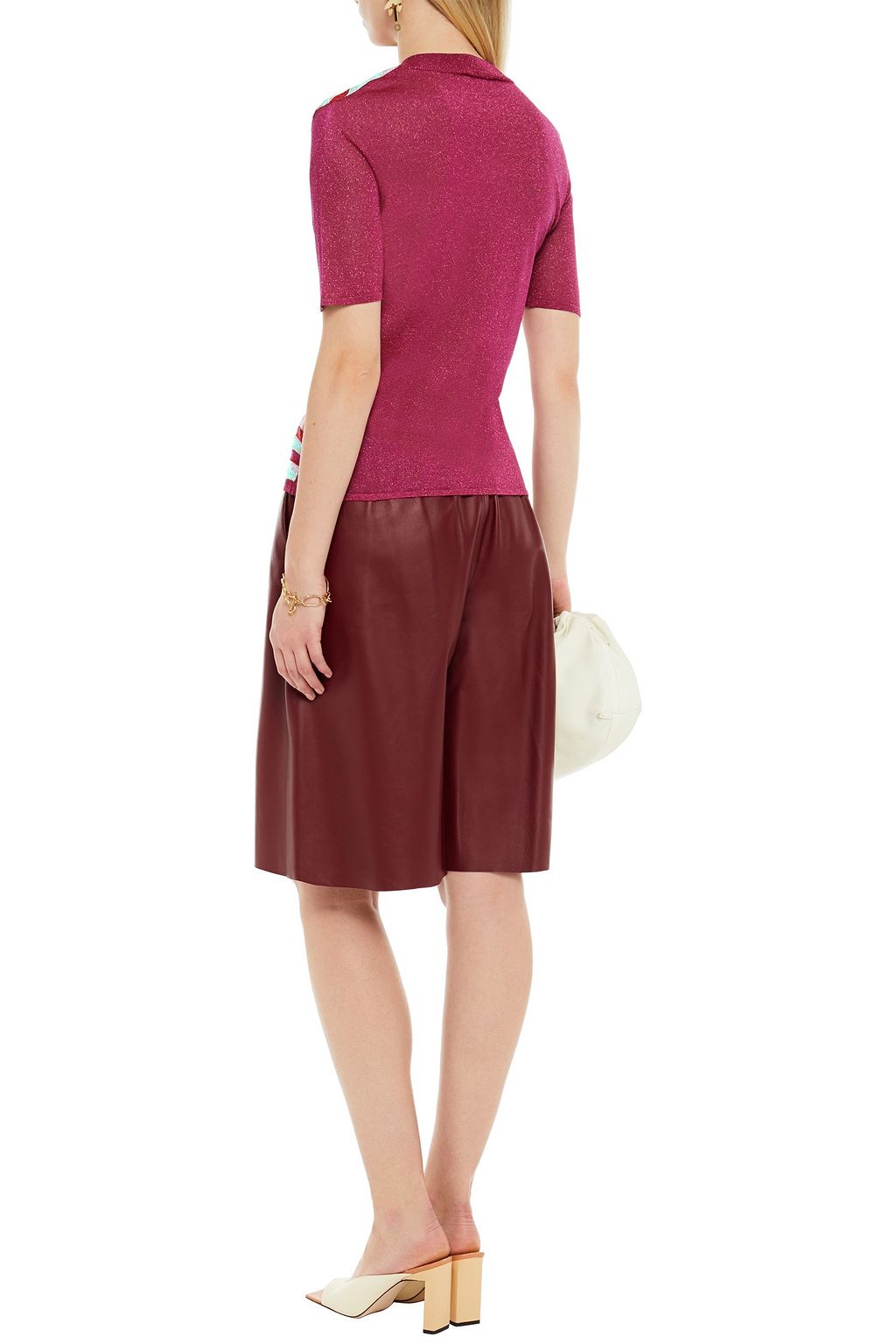 PUCCI Metallic crochet-knit top