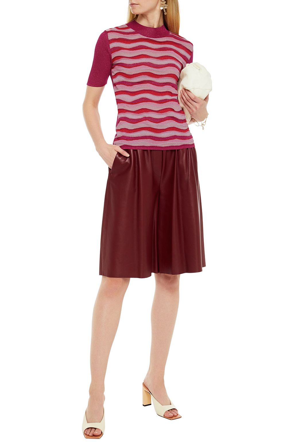 PUCCI Metallic crochet-knit top