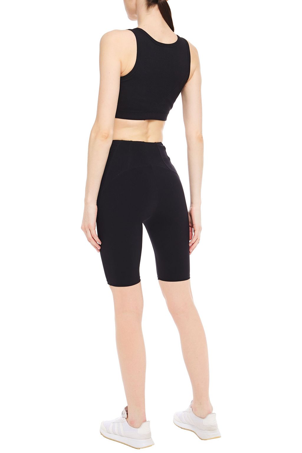 REEBOK X VICTORIA BECKHAM Reebok x Victoria Beckham cropped stretch-cotton jersey top