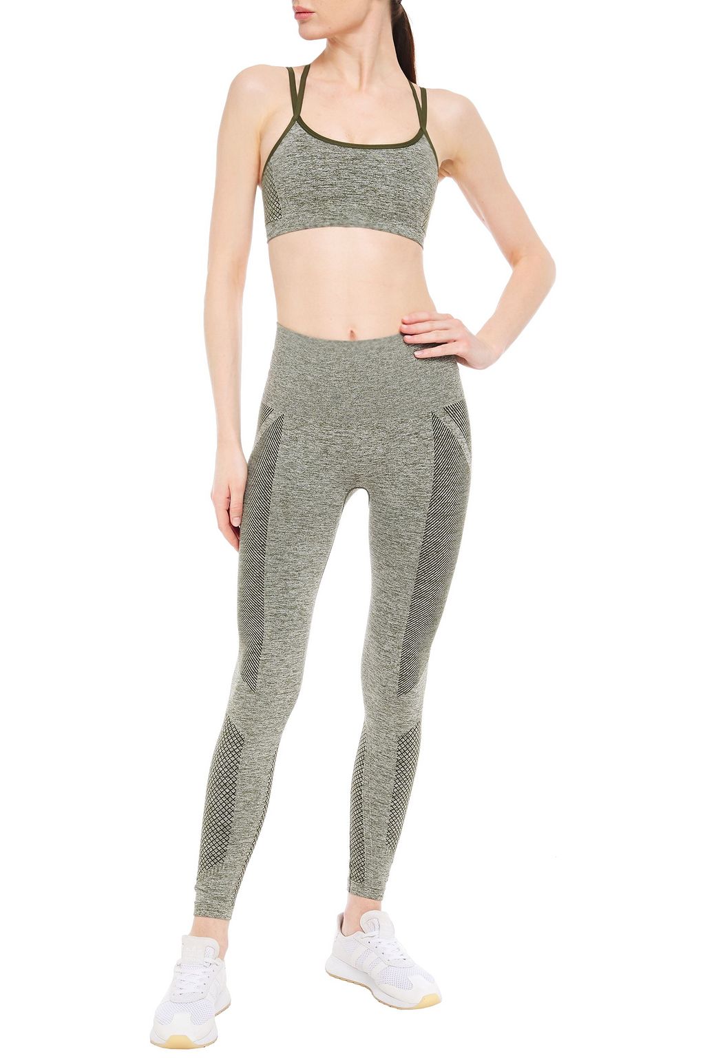 REEBOK X VICTORIA BECKHAM Reebok x Victoria Beckham mélange stretch-jacquard leggings