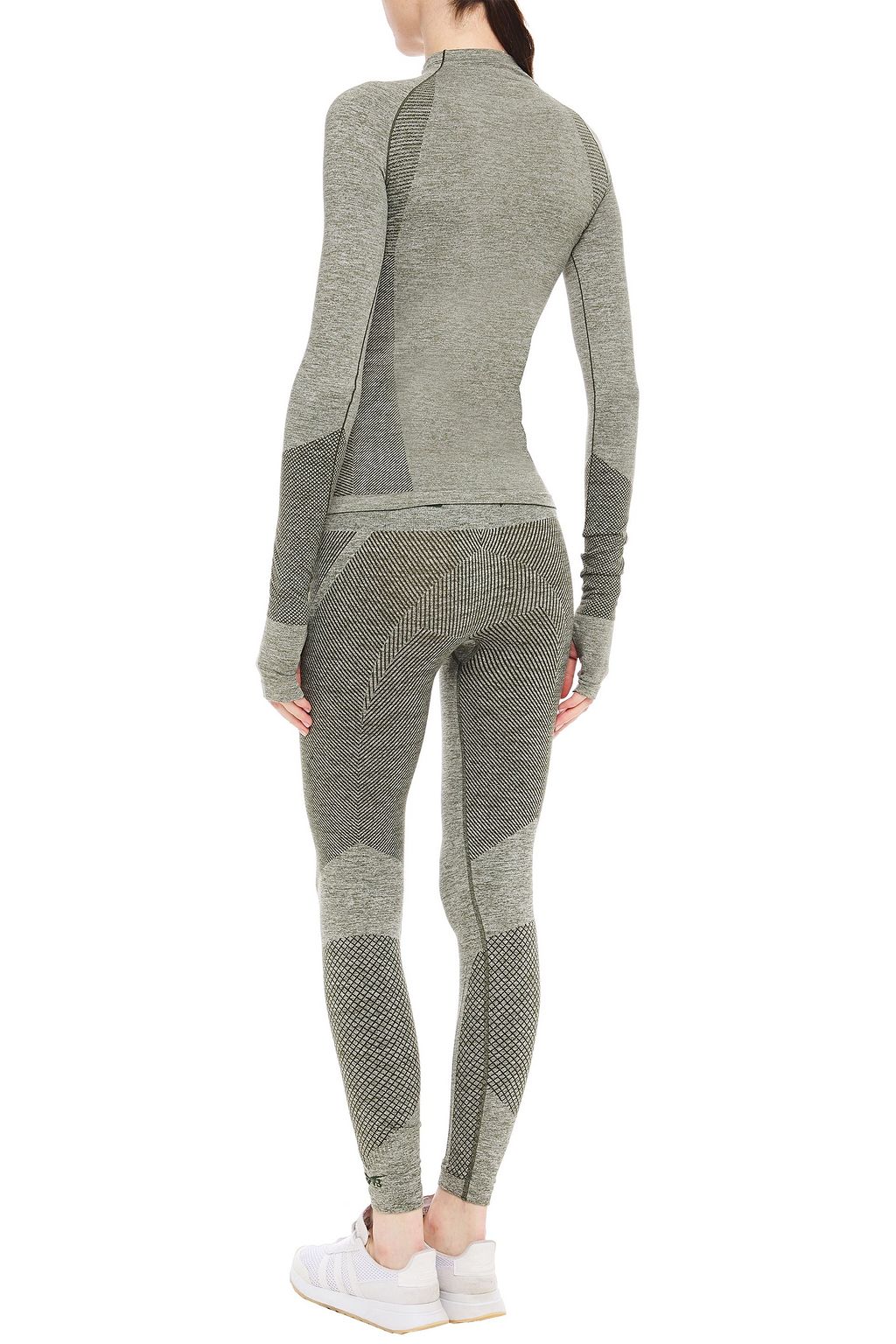 REEBOK X VICTORIA BECKHAM Reebok x Victoria Beckham mélange stretch-jacquard top