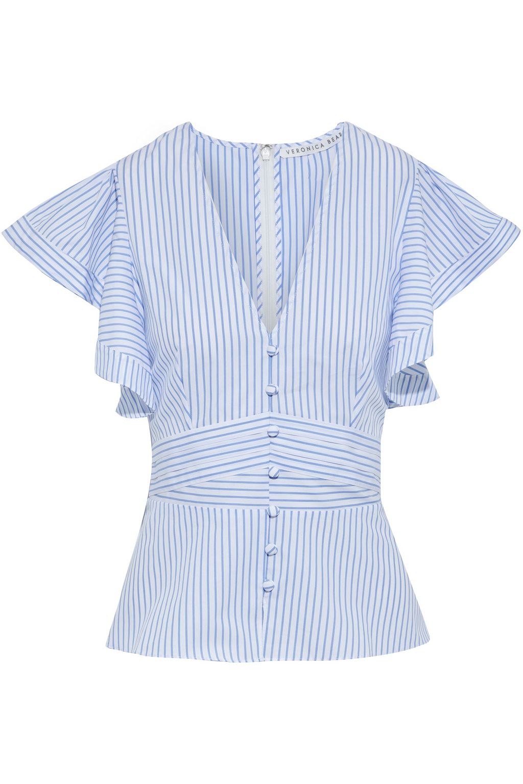 white cotton peplum top