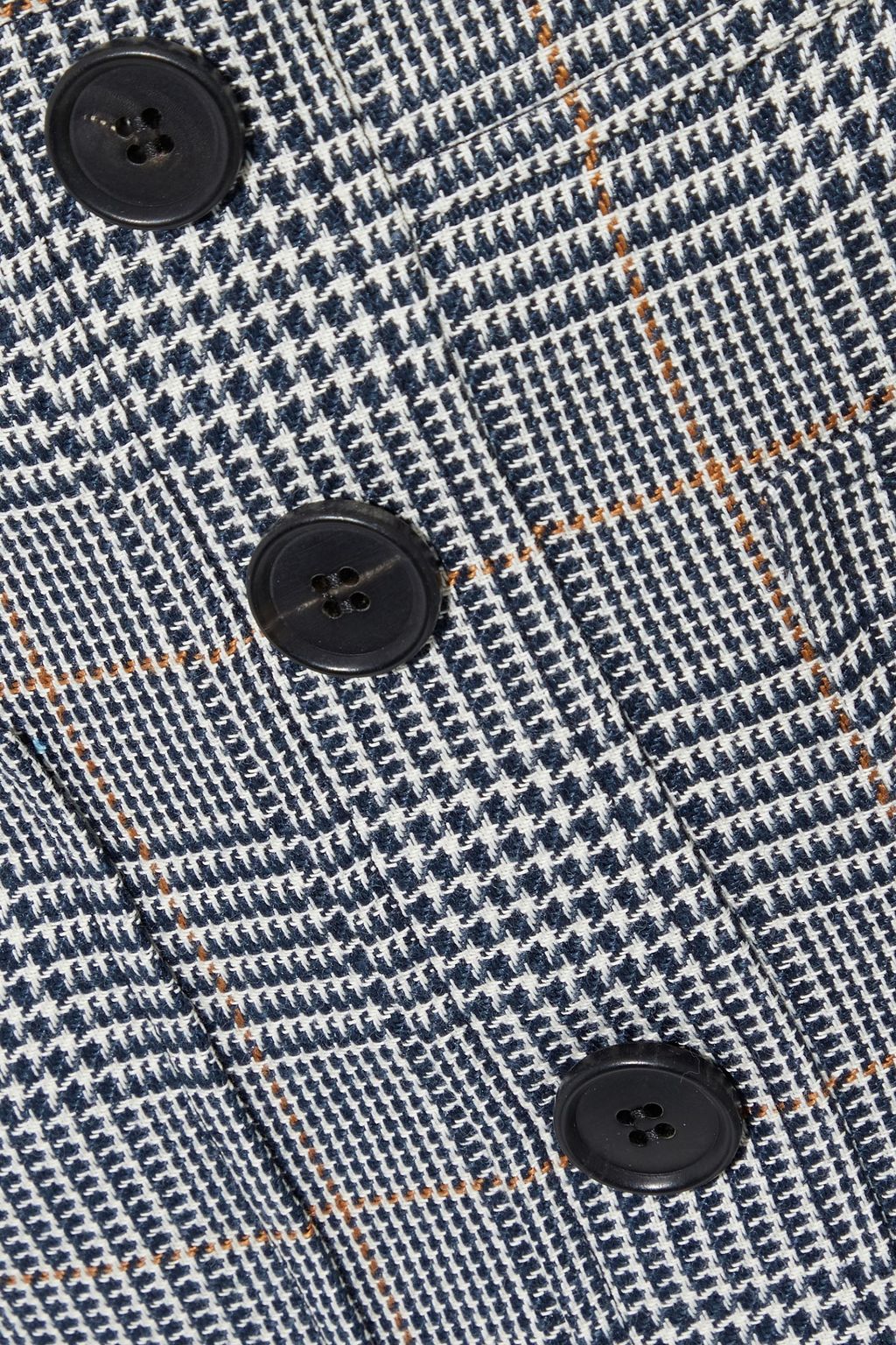 VERONICA BEARD Fisher Prince of Wales checked linen and cotton-blend mini skirt