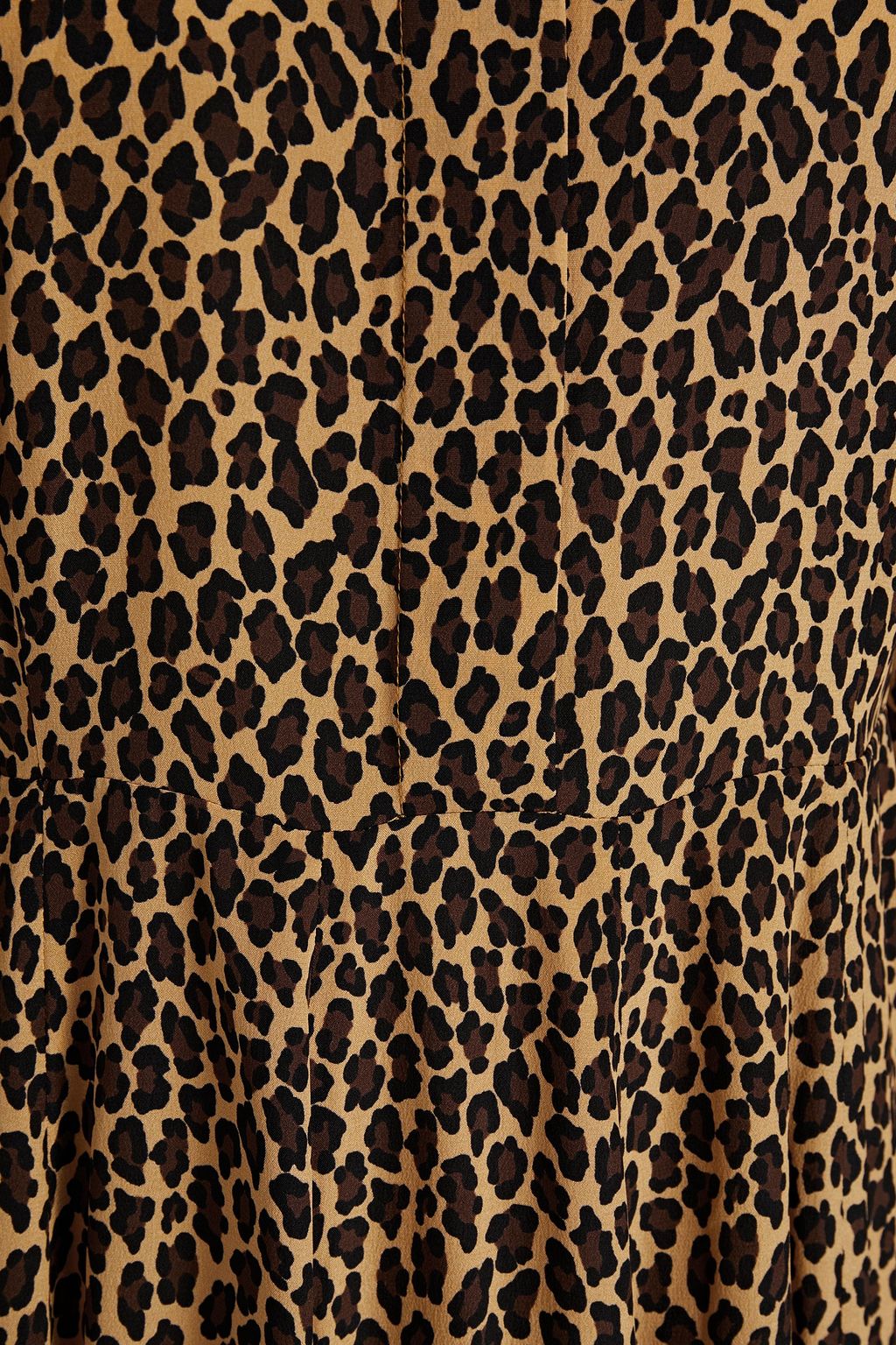 MICHAEL KORS COLLECTION Pleated leopard-print silk crepe de chine midi shirt dress