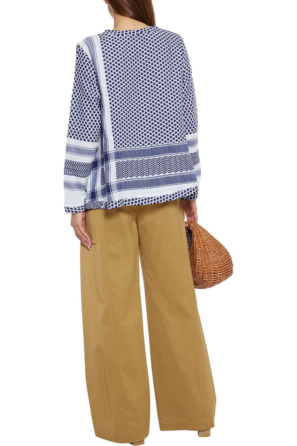SUMMERY COPENHAGEN O cotton-jacquard top