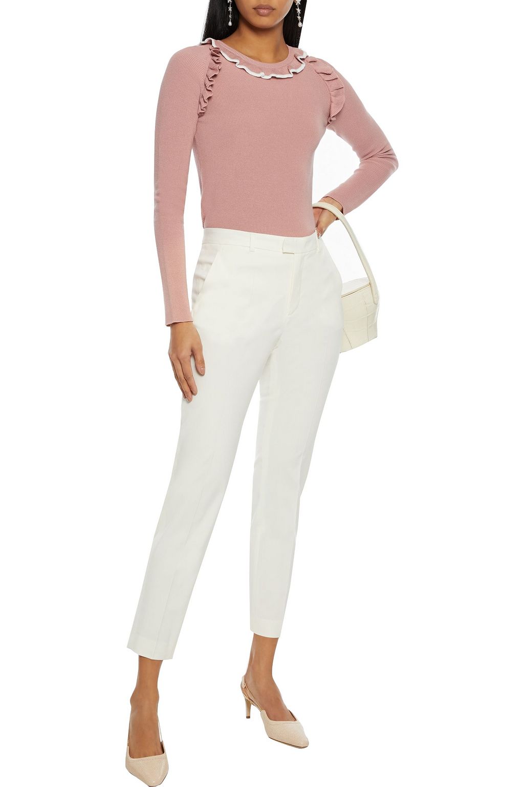 REDVALENTINO Twill slim-leg pants