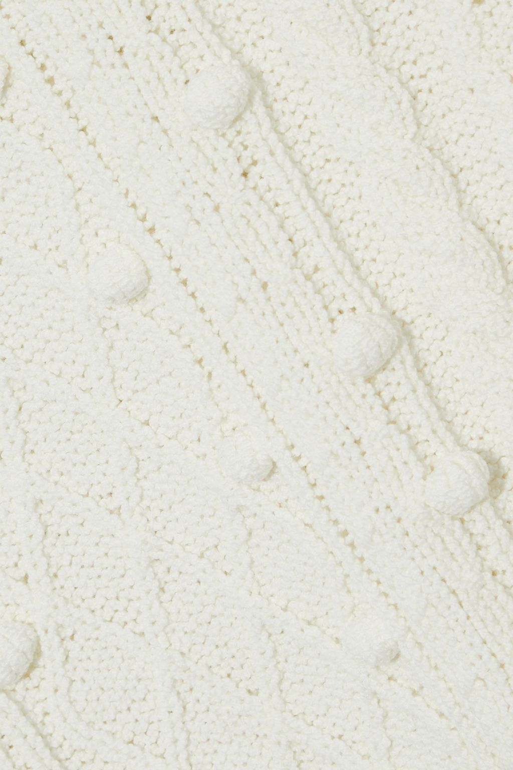VERONICA BEARD Earl ruffled cable-knit cotton-blend sweater