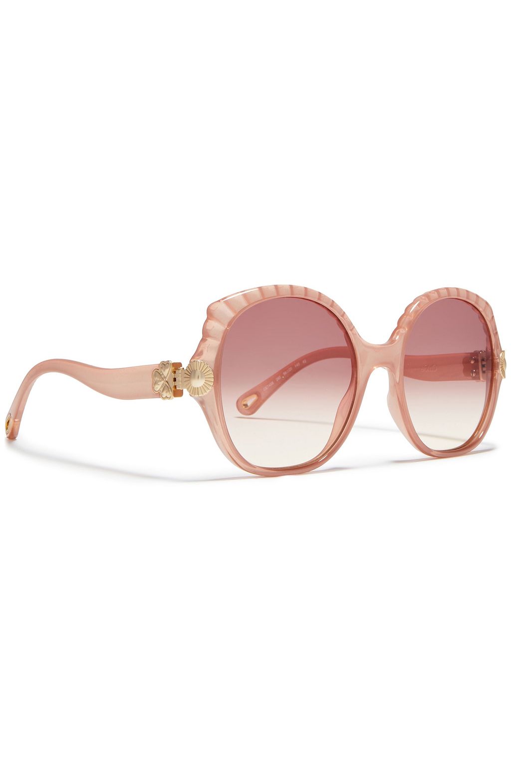 CHLOÉ Round-frame acetate sunglasses