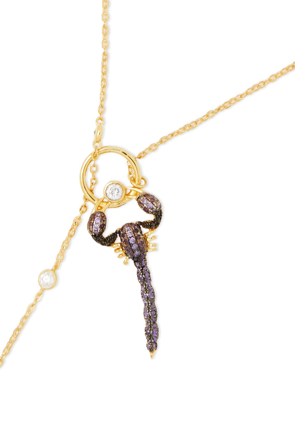 NOIR JEWELRY 14-karat gold-plated, crystal and faux pearl necklace