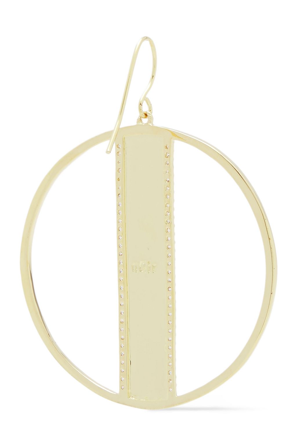 NOIR JEWELRY 14-karat gold-plated crystal earrings