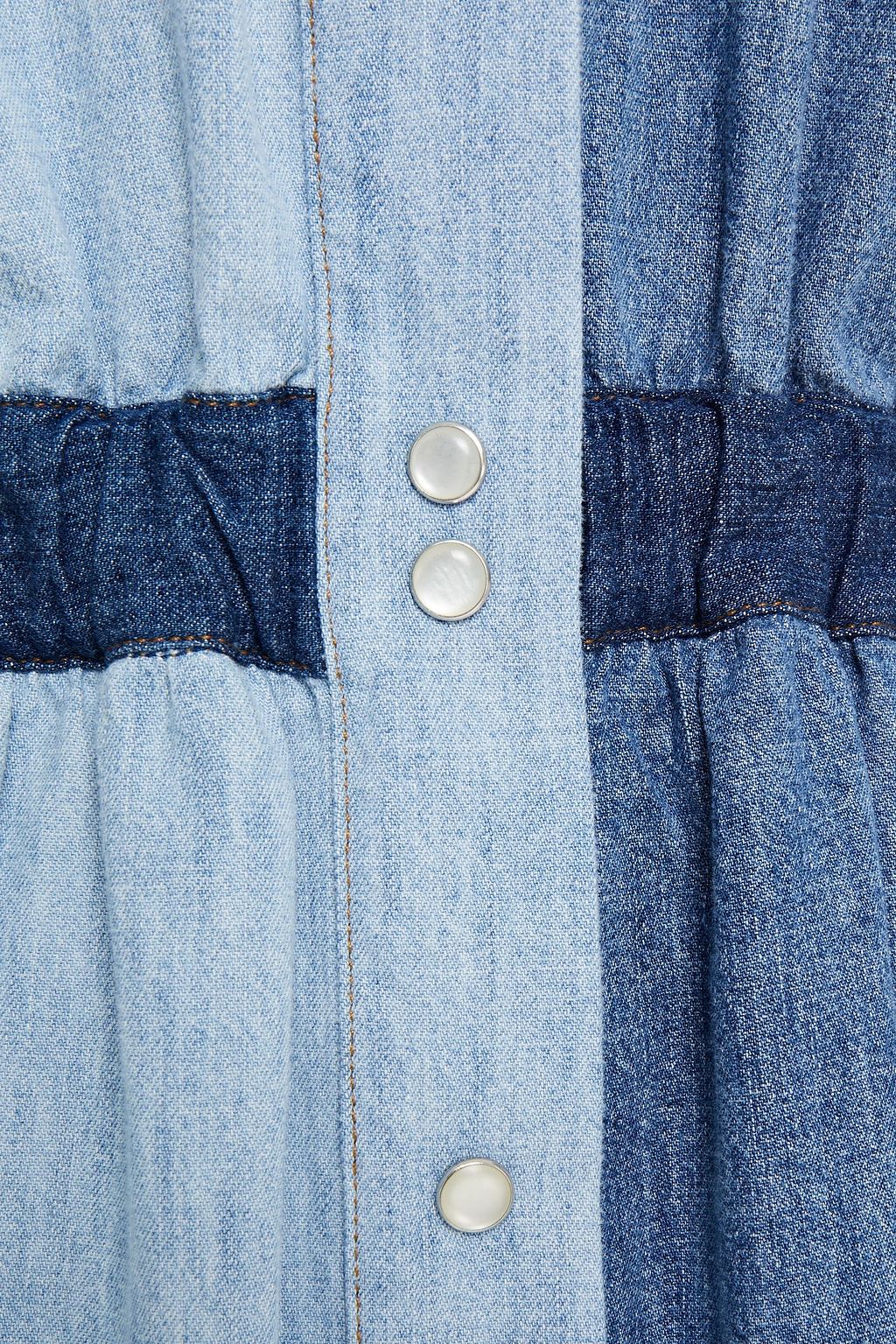 DOLCE&GABBANA Patchwork denim mini shirt dress