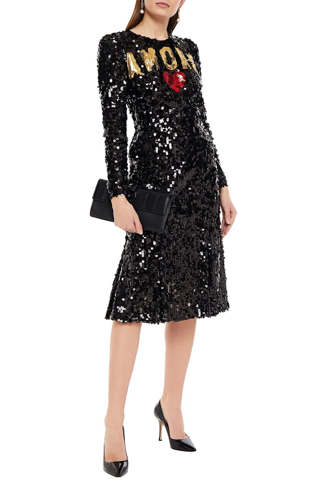 DOLCE&GABBANA Sequined tulle dress