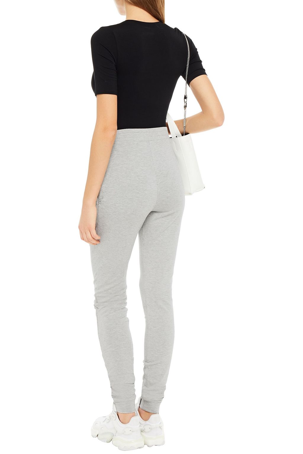THE RANGE Pleated mélange French terry track pants