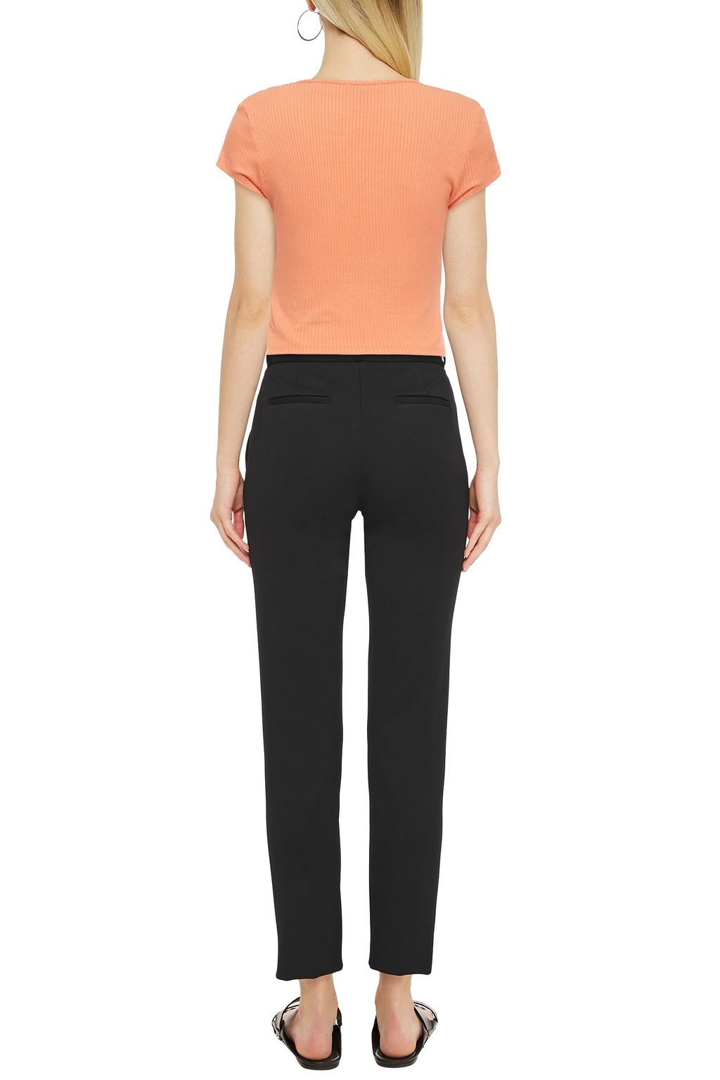 THE RANGE Cropped ribbed jersey T-shirt