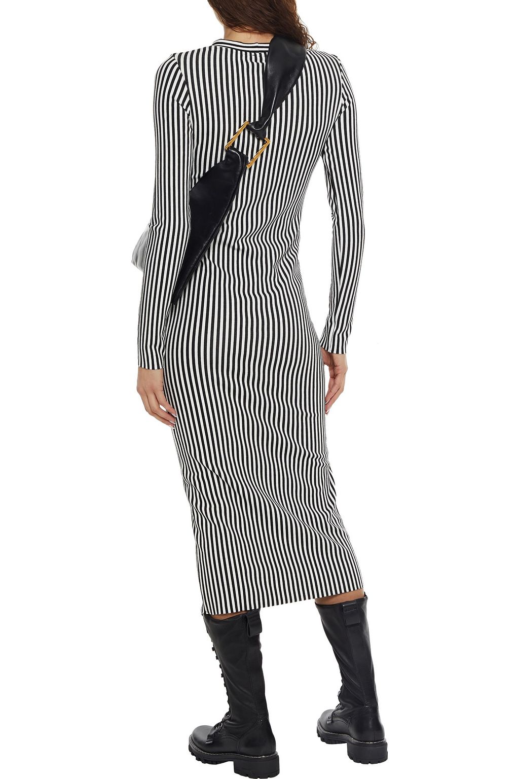 THE RANGE Bound striped stretch-knit midi dress