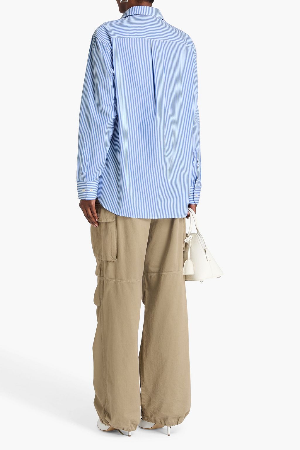 WARDROBE.NYC Striped cotton-poplin shirt