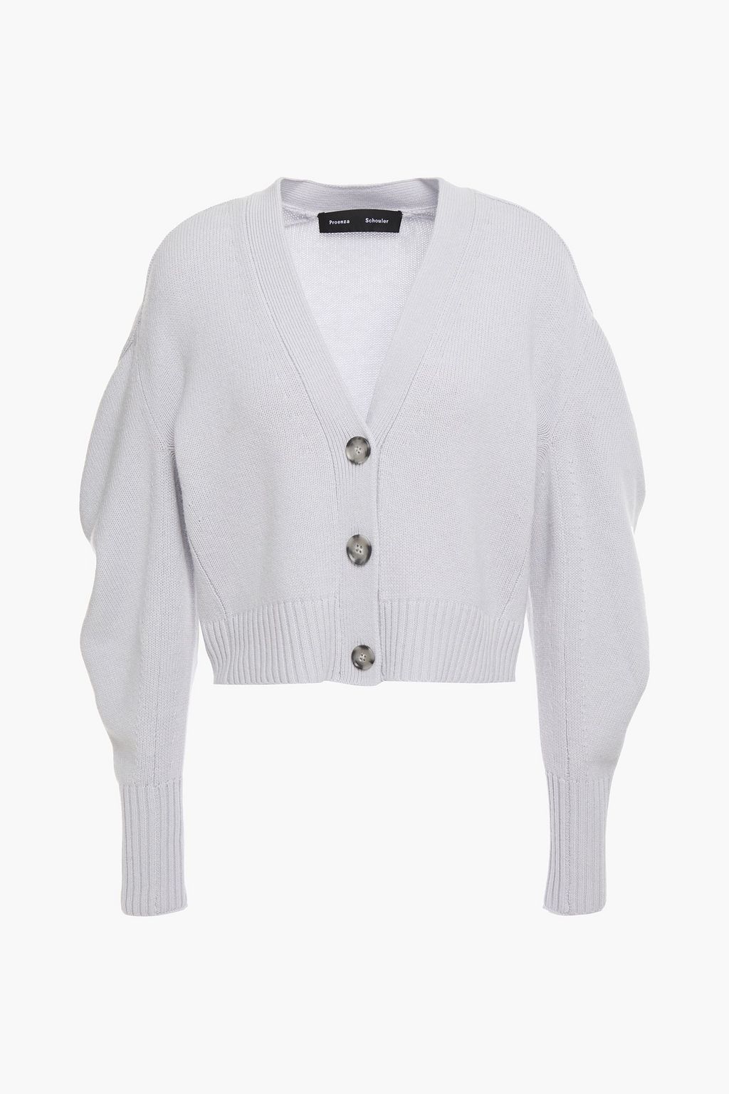 soft gray cardigan