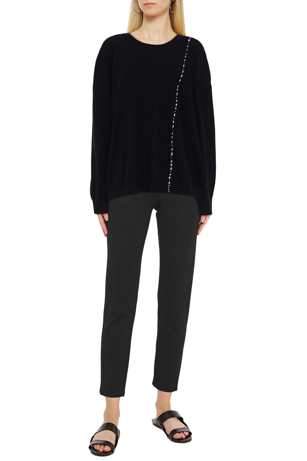 ANN DEMEULEMEESTER Embroidered wool sweater
