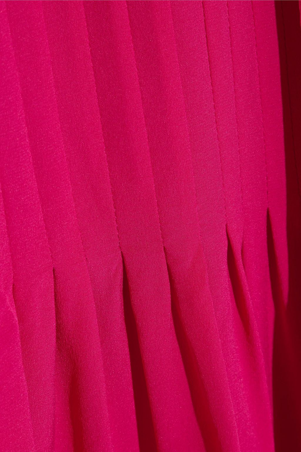 REDVALENTINO Pussy-bow pleated silk crepe de chine mini dress