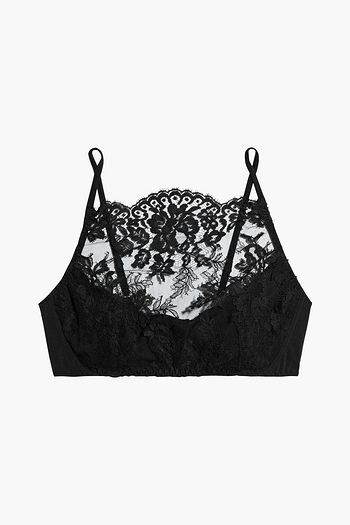 Plus Size Full Figure Stretch Lace Bralette Bra Top Lingerie- Fits