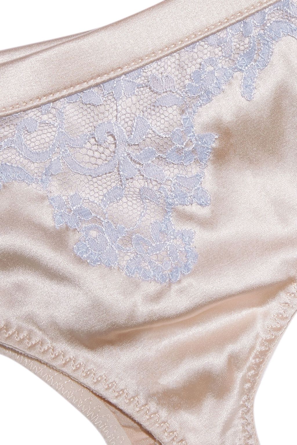 MYLA Grosvenor Square lace-trimmed stretch-silk satin suspender belt