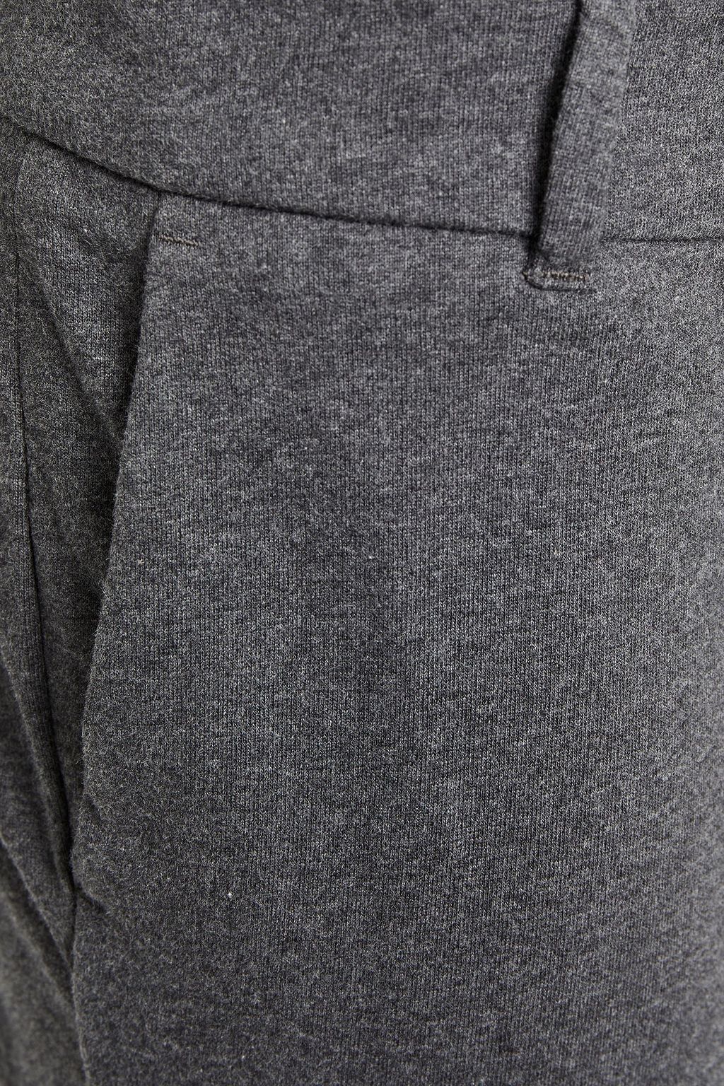 JAMES PERSE Mélange cotton-terry straight-leg pants