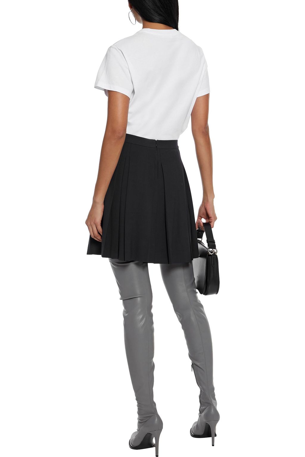 REDVALENTINO Pleated twill mini skirt