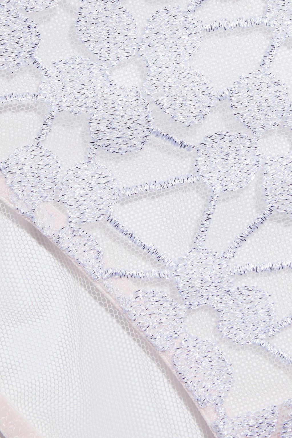 MYLA Dean Street metallic embroidered tulle low-rise briefs