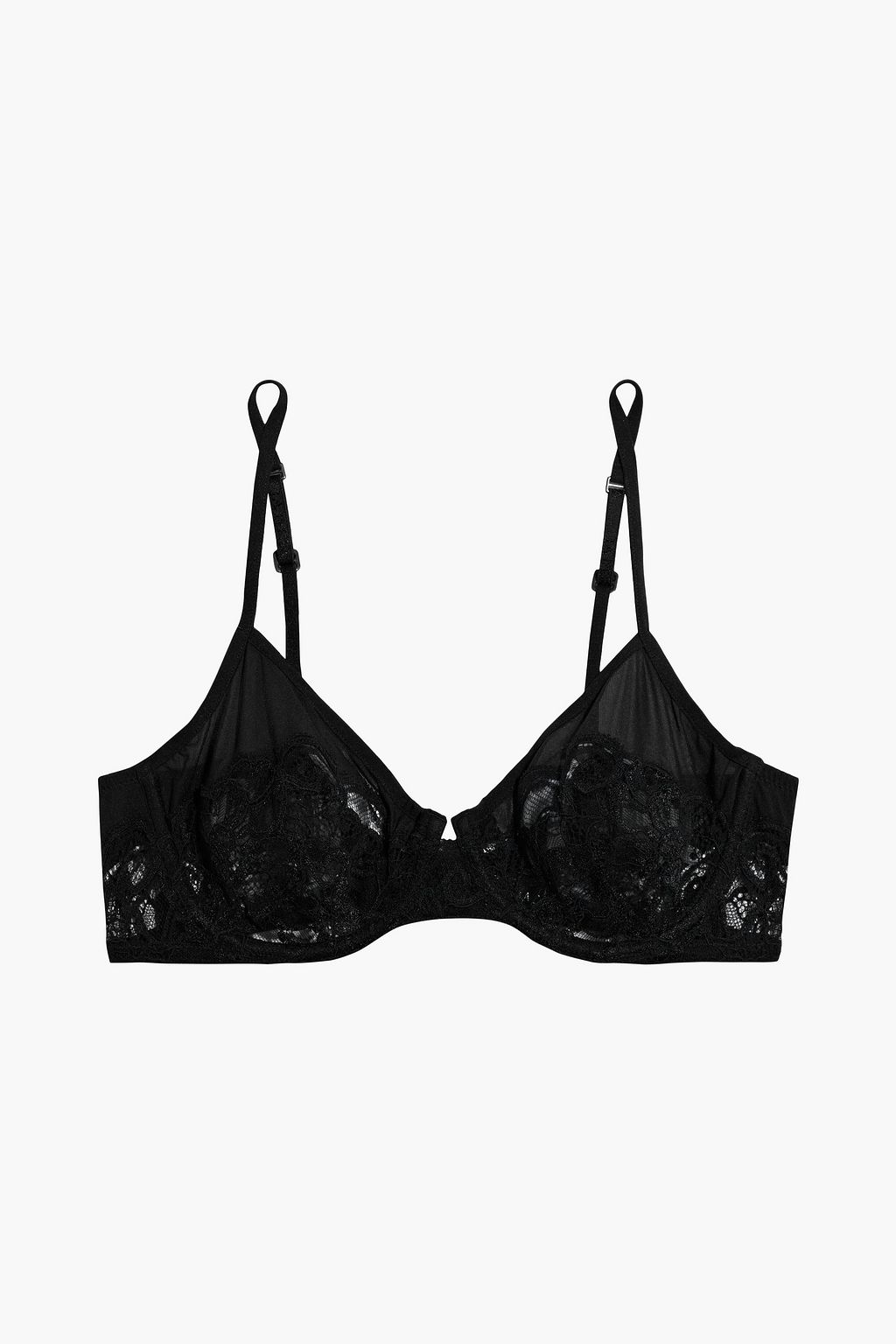 LA PERLA Ambra stretch-mesh and corded lace soft-cup underwired bra