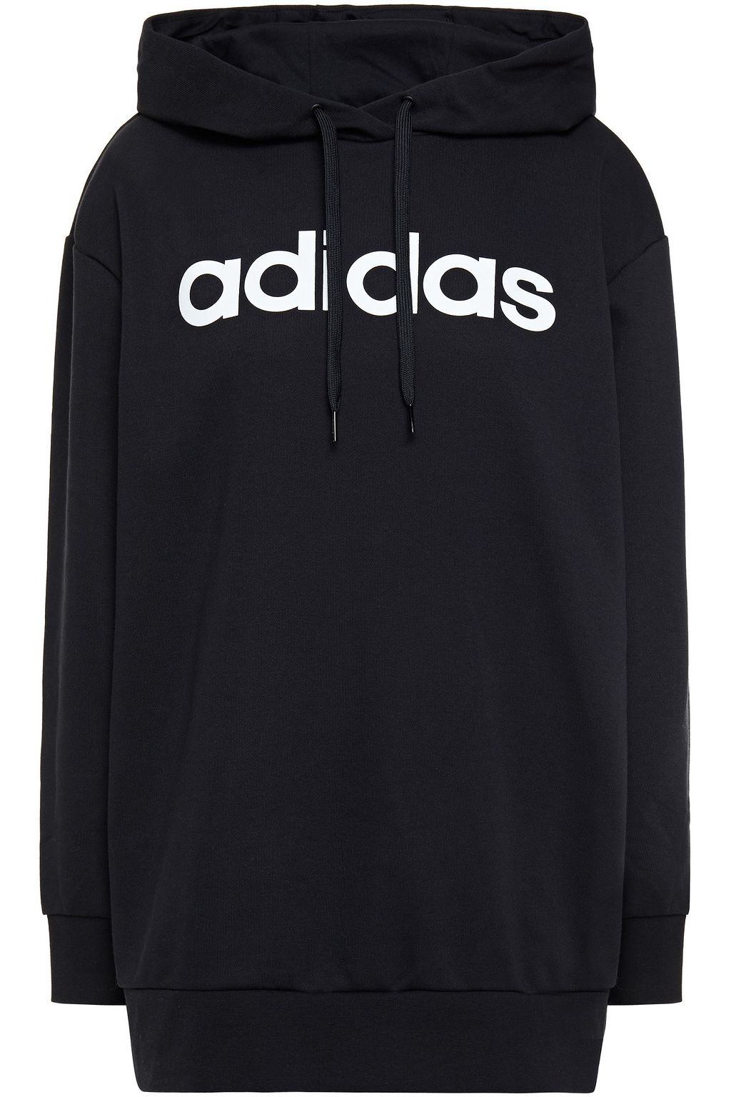 ブラック ロゴプリント フレンチコットン混パイル地 スウェットシャツ The Outnet Adidas The Outnet