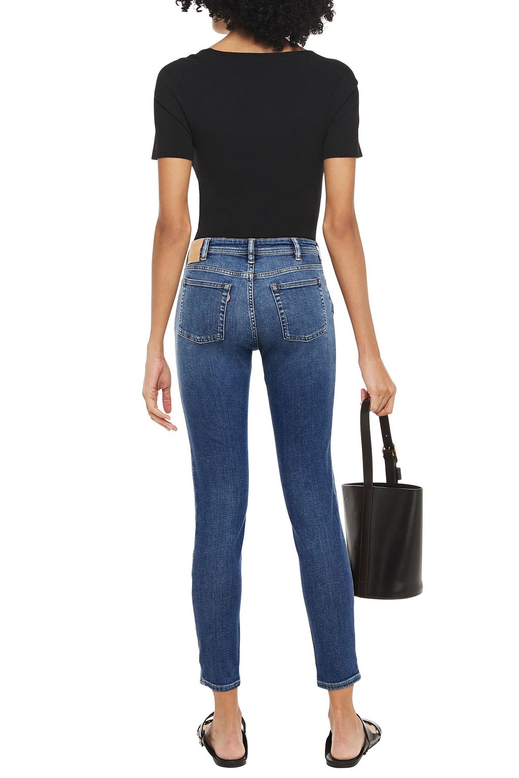 ACNE STUDIOS Climb faded mid-rise skinny jeans