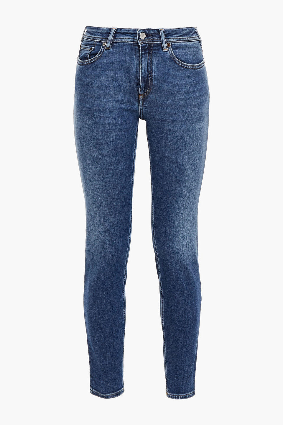 Climb faded mid-rise skinny jeans