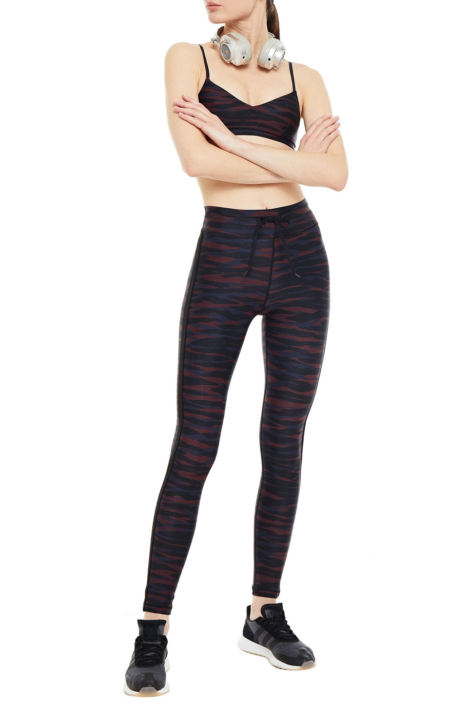 The Upside Printed Stretch Leggings In Navy