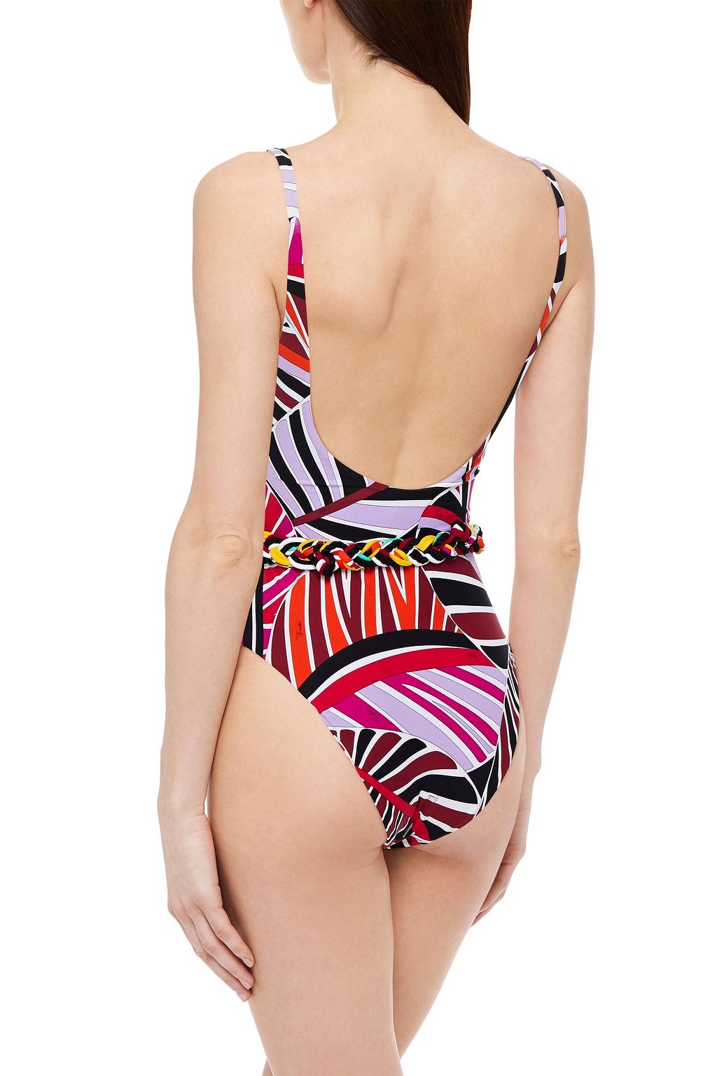 PUCCI Belted printed swimsuit