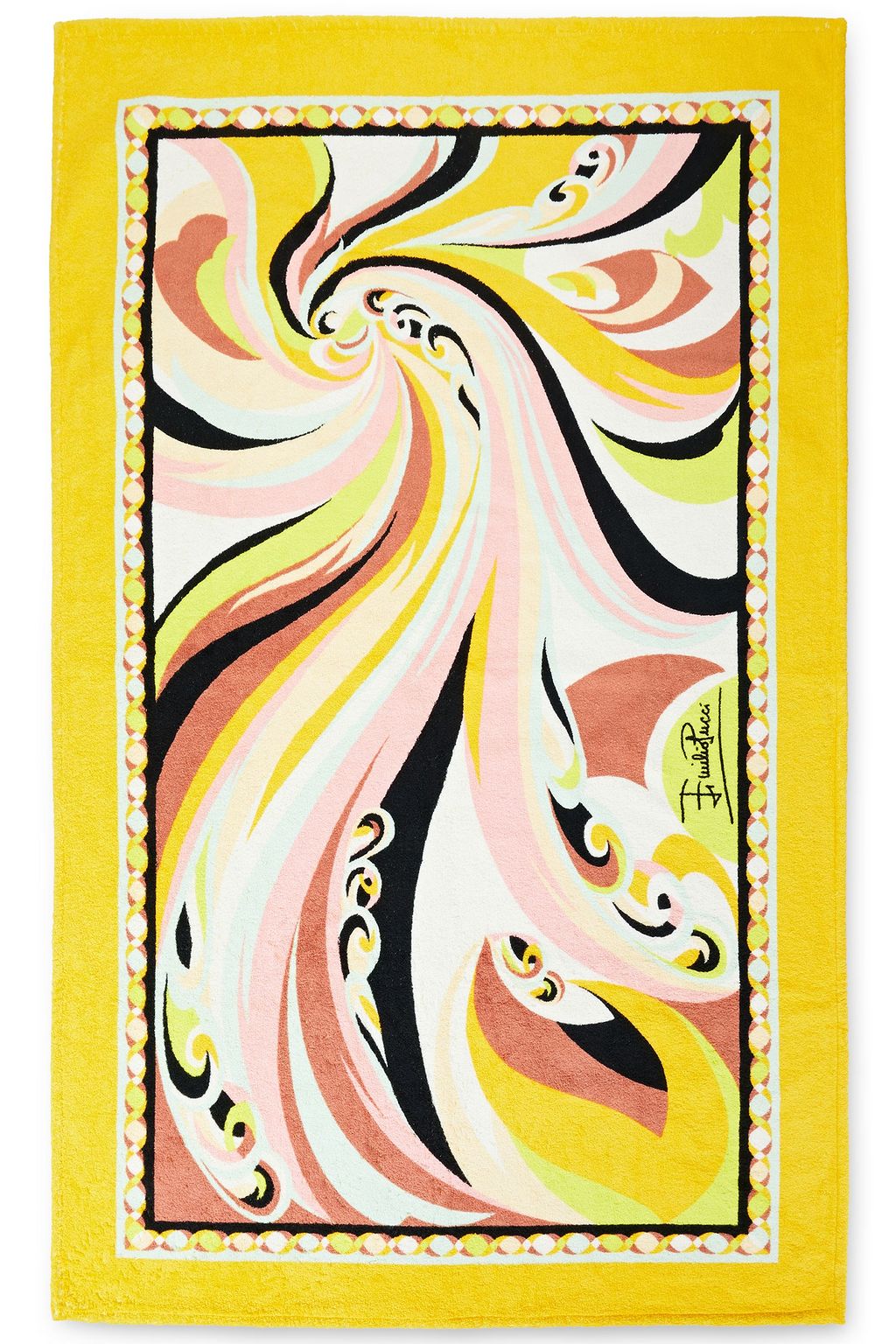 PUCCI Printed cotton-terry beach towel