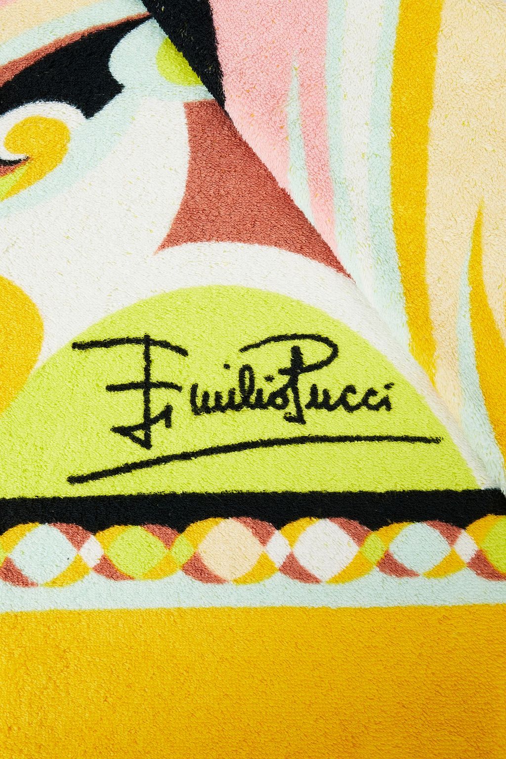 PUCCI Printed cotton-terry beach towel