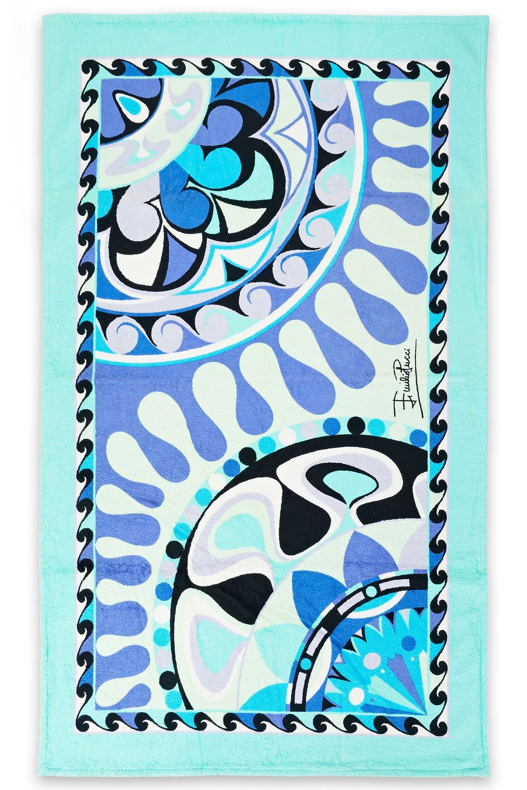 PUCCI Printed cotton-terry beach towel