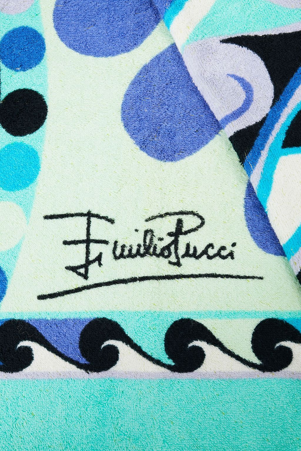 PUCCI Printed cotton-terry beach towel