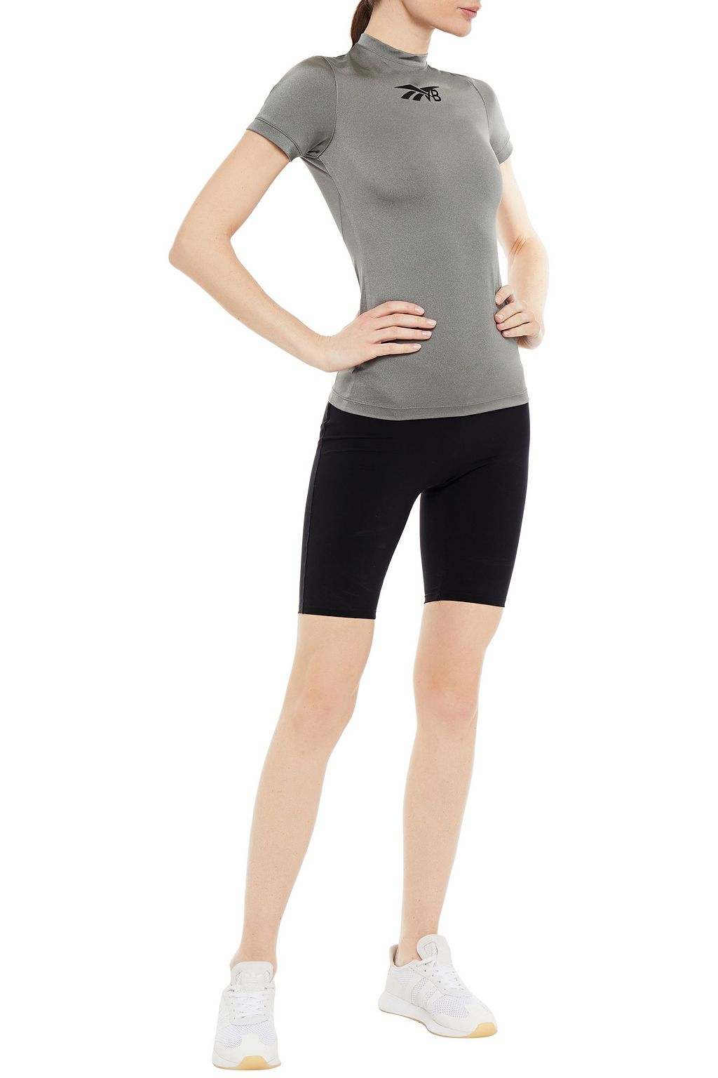 REEBOK X VICTORIA BECKHAM Reebok x Victoria Beckham metallic printed stretch top