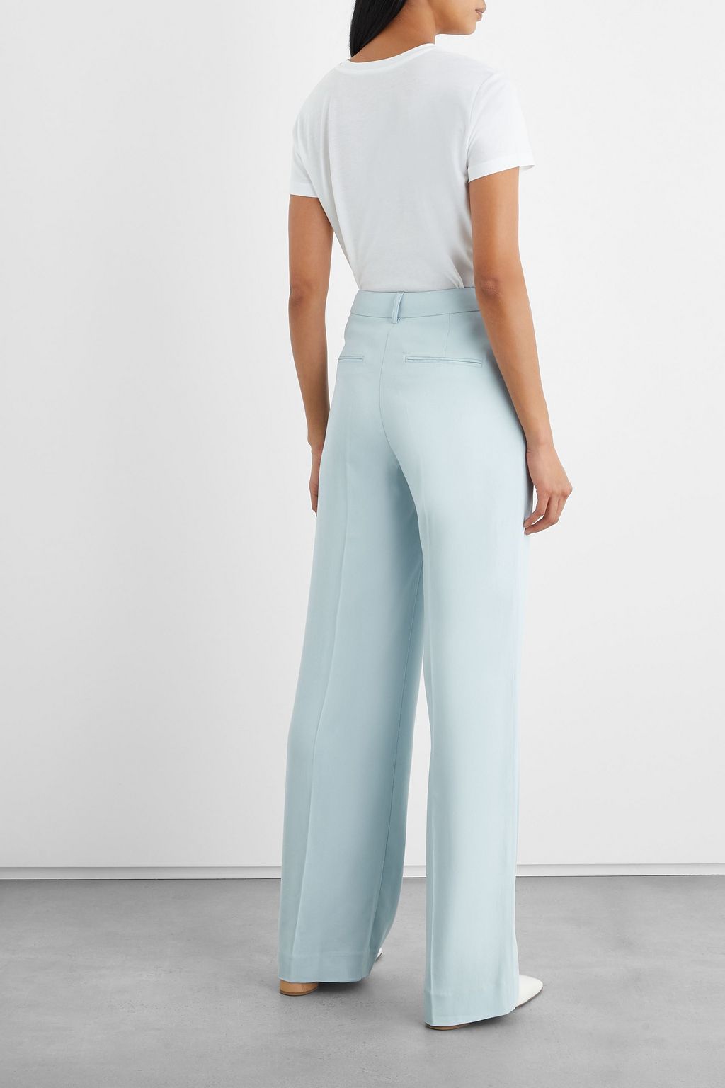 IRIS & INK Clementine pleated twill wide-leg pants
