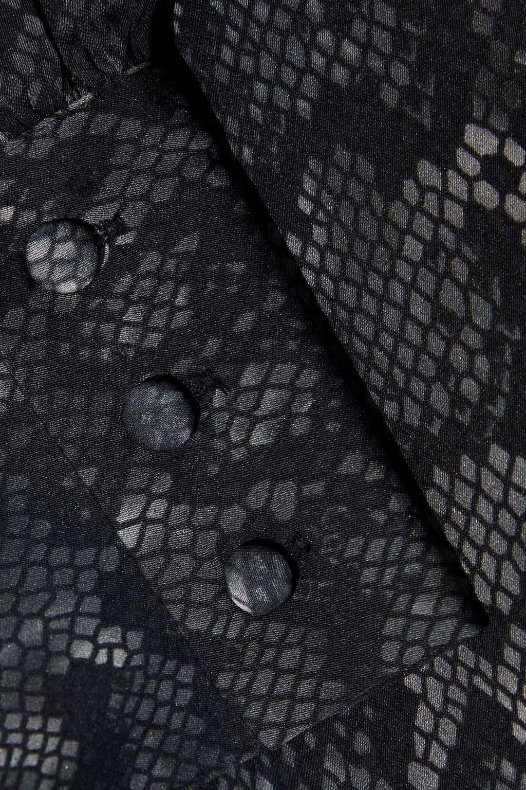 ANINE BING Snake-print silk-blend cady blouse