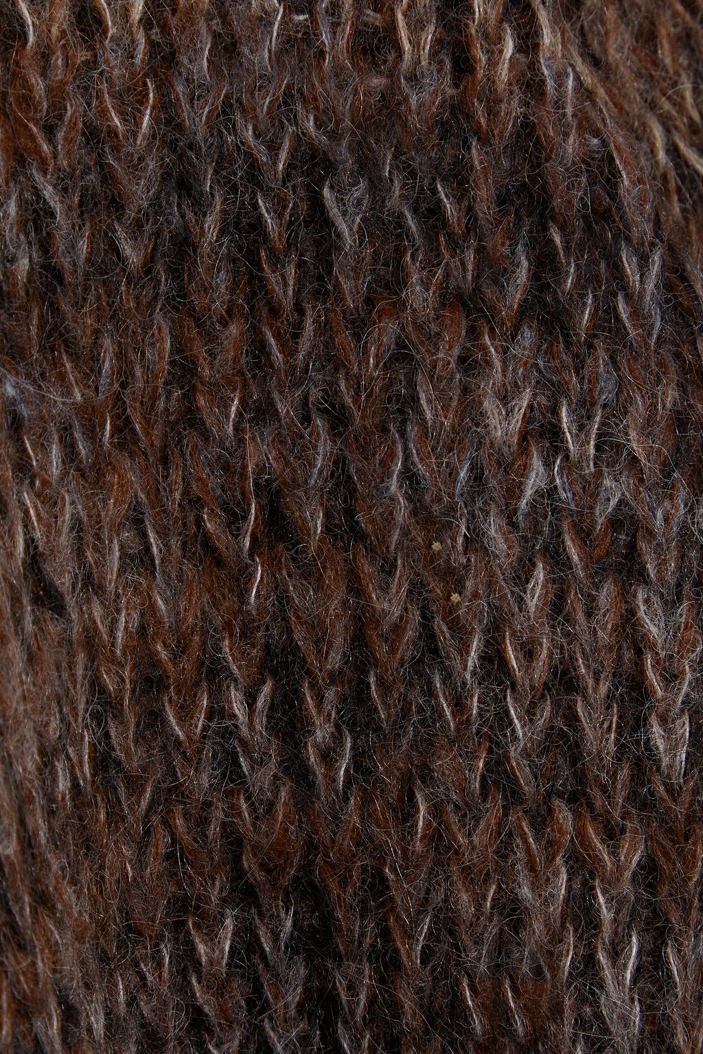 THE RANGE Fog marled brushed open-knit sweater