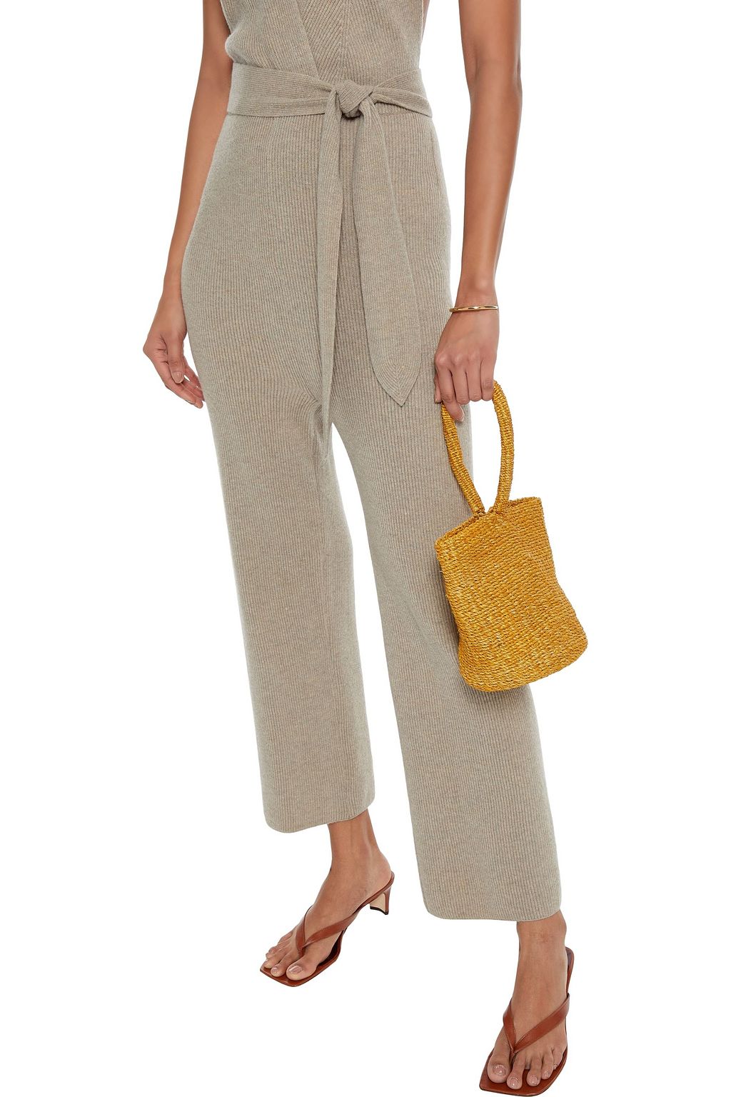 KAYU Marlee woven straw bucket bag