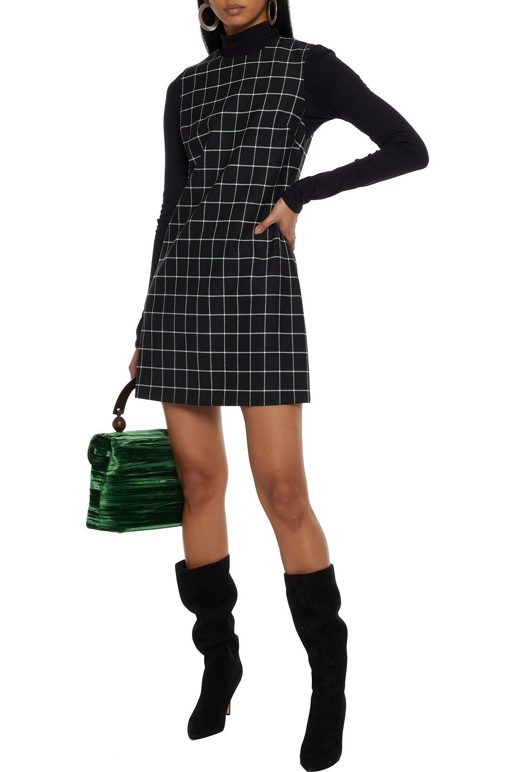 ALICE + OLIVIA Coley checked flannel mini dress