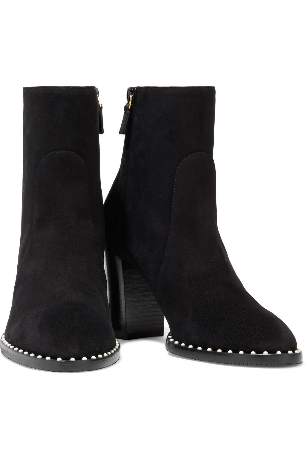 STUART WEITZMAN Kailee フェイクパール付き スエード アンクルブーツ