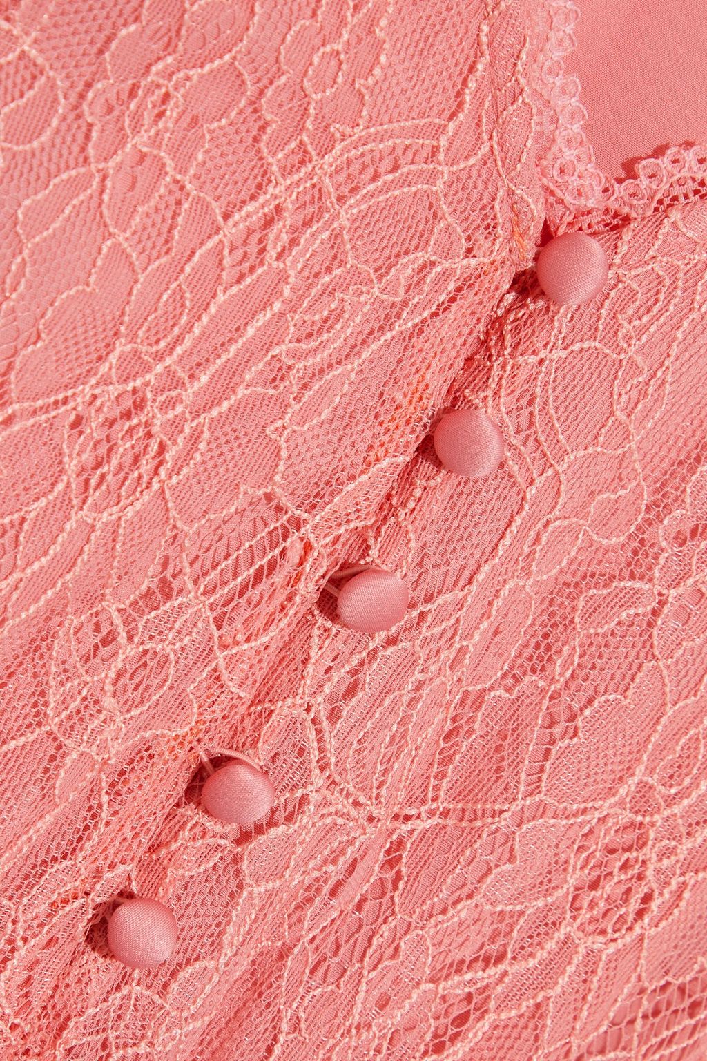 ALICE + OLIVIA Onica asymmetrisches, gestuftes Kleid aus schnurgebundener Spitze mit Gürtel