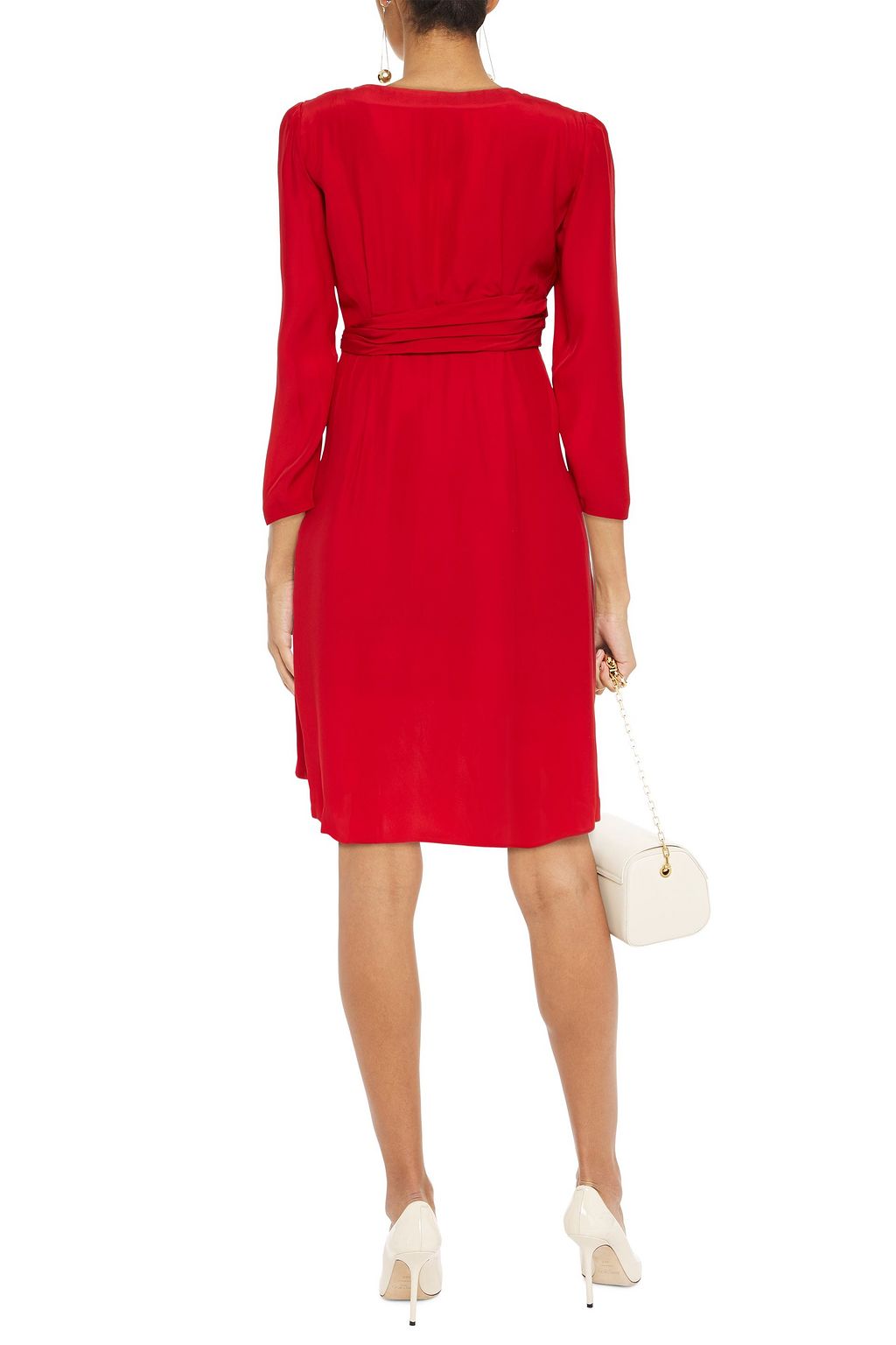 MOSCHINO Wrap-effect knotted jersey dress