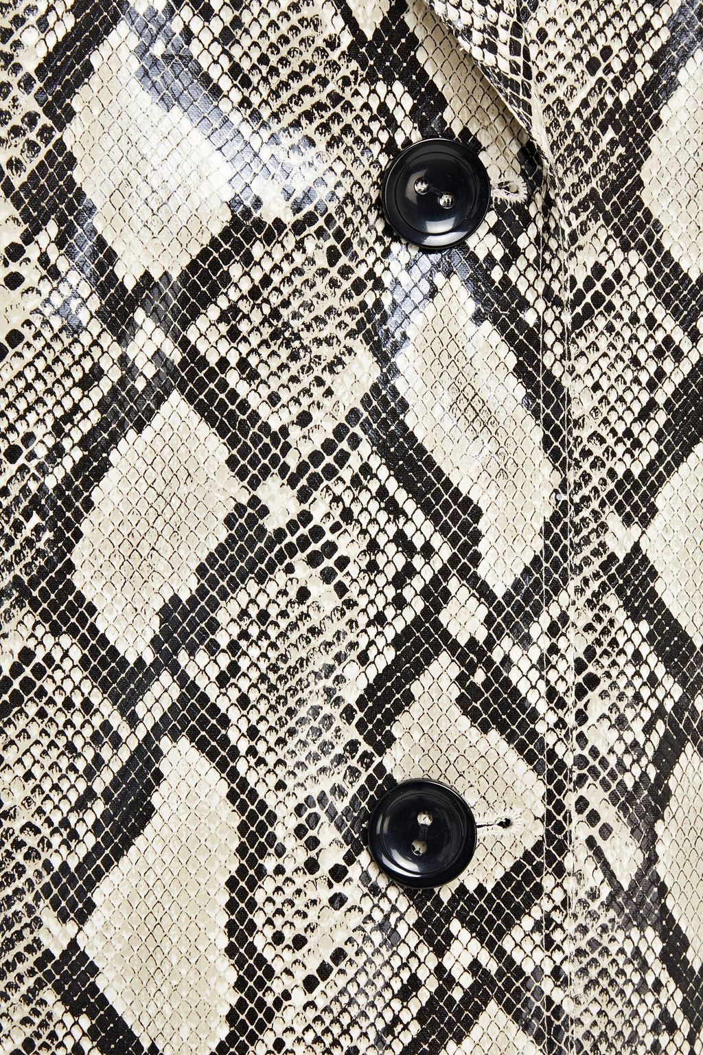STAND STUDIO Mollie faux snake-effect leather coat