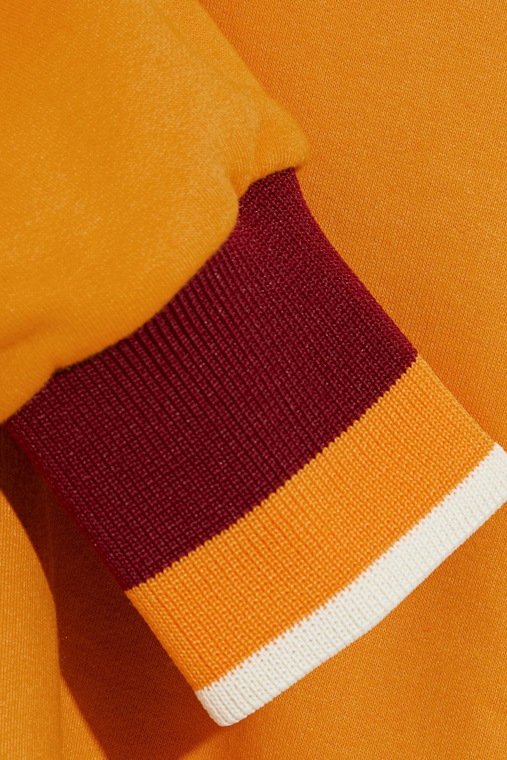 TWENTY MONTRÉAL Cropped striped cotton-blend fleece sweatshirt